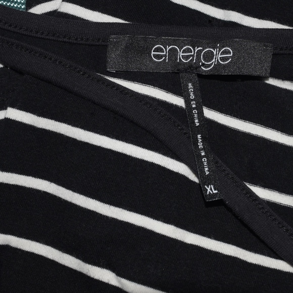 Energie shirt black and white sz XL - Picture 2 of 4